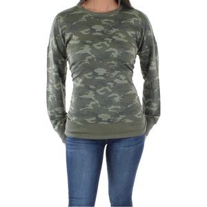 Ideology Casual Camo Emerald Top NWT